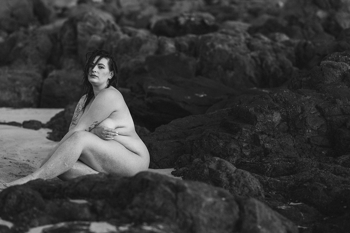 Portrait Kunst am strand